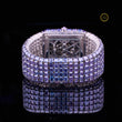 Full Iced Blue Lab Grown Diamond Watch Showcasing Mechanical Mastery By Ivevar - View 4