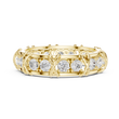 Round Cut Moissanite Diamond Men's Cross Station Shared Prong Ring - View 8