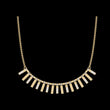 Geometric Moissanite Diamond Fringe Statement Necklace