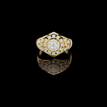 Round Cut Lab Diamond Cluster Halo Detailing
