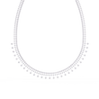 Lab Grown Diamond Fringe Tennis Necklace with Princess Shape Drops - View 10
