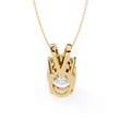 Oval Cut Lab Grown Diamond Solitaire Four Prong V Bail Pendant - View 8