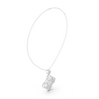 Round Diamond Floral Geometric Lab Grown Necklace - View 9