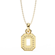 Abstract Cutout Frame Motif Pendant with Round Lab Grown Diamond - View 8