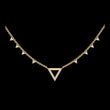 Open Triangle Pave Station Moissanite Pendant Necklace