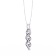 Three Stone Twist Lab Grown Diamond Pendant Necklace - View 10