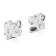 Interwoven Floral Design Round Moissanite Diamond Stud Earrings - View 9