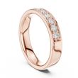 Channel Set Round Moissanite Diamond Eternity Ring For Women - View 6