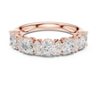 Timeless Round Lab Diamond Half Eternity Wedding Band - View 2