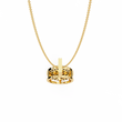 Concentric Circle Silhouette Charm Pendant with Round Lab Grown Diamond - View 8