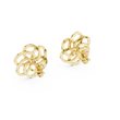 Intertwined Bloom Floral Lab Grown Diamond Stud Earrings with Pavé Accents - View 8
