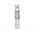 Round Cut Triple Pave Moissanite Diamond Solitaire Engagement Ring - View 10