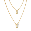 Layered Pear Cut Lab Grown Diamond Double Pendant Necklace - View 4