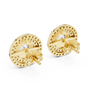 Radiant Aura Round Moissanite Diamond Stud Earrings with Double Halo Setting - View 5