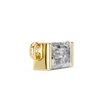 Horizontal Baguette Cut Moissanite Diamond Solitaire Bar Pendant - View 4