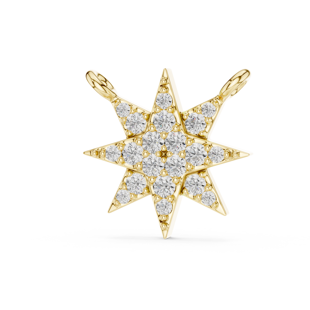 Symmetrical Coronet Layering Pendant with Round Lab Grown Diamond - View 2