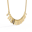 Geometric Moissanite Diamond Fringe Statement Necklace - View 2
