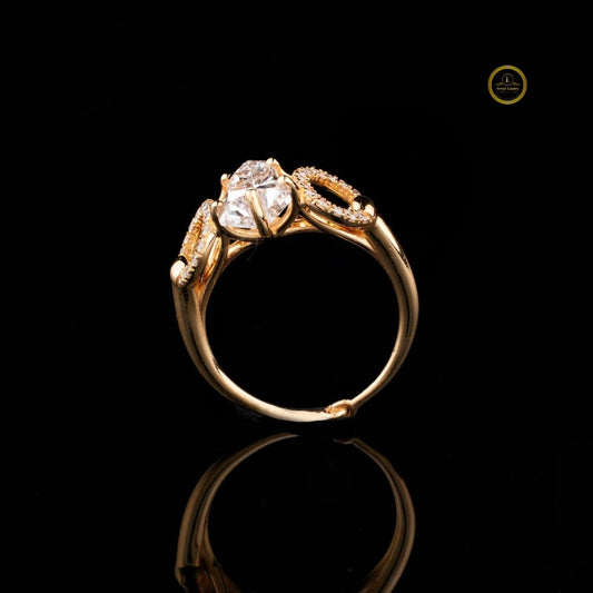 Antique Cut Swirl Lab diamond Wedding Ring For Women - View 2
