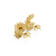 Marquise Leaf Lab Diamond Earrings Spiral Vine Halo Cluster Studs - View 5