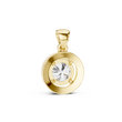 Round Cut Lab Grown Diamond Solitaire Halo Pendant - View 5
