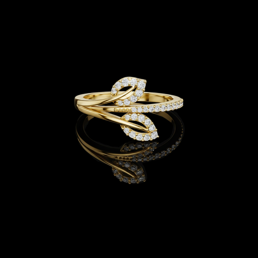 Marquise Lab Diamond Open Bypass Promise Ring