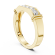 Round Cut Lab Grown Diamond Men's Gold Channel Set Anniversary Band - View 5