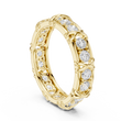 Round Cut Moissanite Diamond Men's Cross Station Shared Prong Ring - View 5