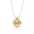 Round Moissanite Diamond Solitaire Pendant with Six Prong Setting - View 8