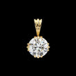 Circular Silhouette Charm Pendant Center Round Lab Grown Diamond