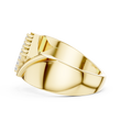 Round Cut Moissanite Diamond Men's Unique Square Top Ring - View 8