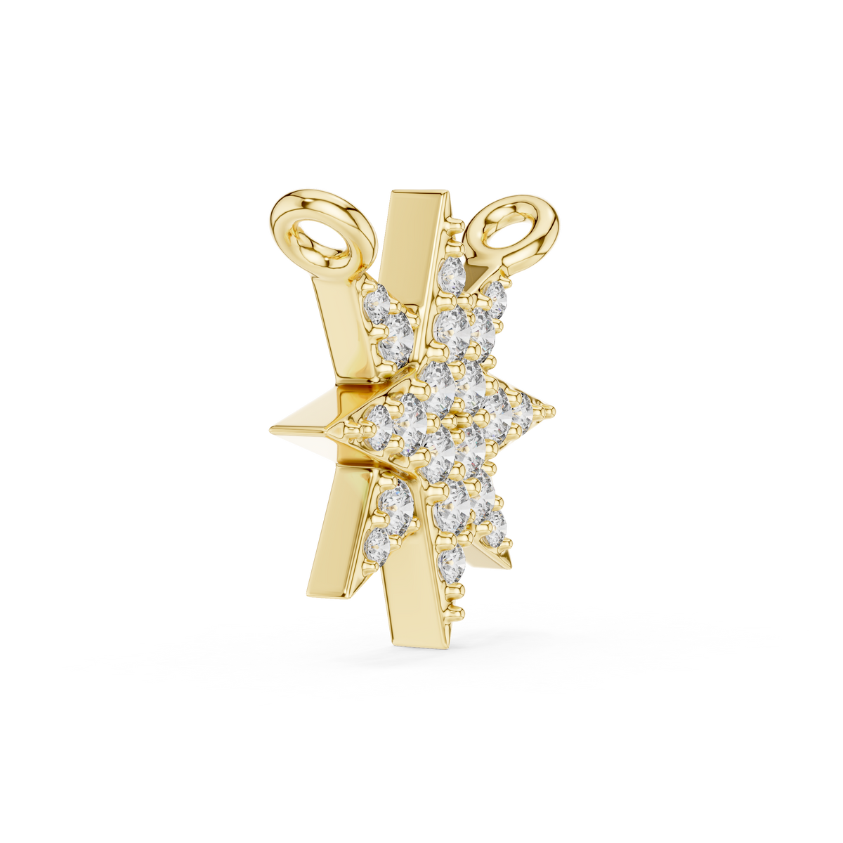 Symmetrical Coronet Layering Pendant with Round Lab Grown Diamond - View 5