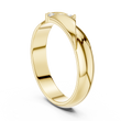 Round Cut Lab Grown Diamond Men's Three Stone Diagonal Wedding Band - View 5