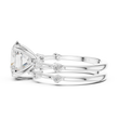 Handcrafted Oval Cut Lab Diamond Split Shank Ring - View 9
