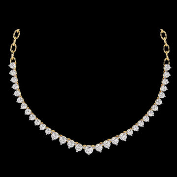 Graduated Round Lab Grown Diamond V Necklace