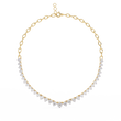 Graduated Round Lab Grown Diamond V Necklace - View 2
