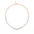 Graduated Round Lab Grown Diamond V Necklace - View 3