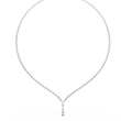 Pear Lab Grown Diamond V Drop Tennis Necklace - View 7