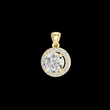 Round Cut Moissanite Diamond Solitaire Halo Pendant