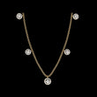 Round Cut Moissanite Diamond Halo Station Necklace
