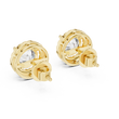 Round Cut Moissanite Diamond Floating Halo Stud Earring - View 7