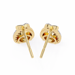 Teardrop Inspired Round Moissanite Diamond Earrings with Pave Accents - View 7