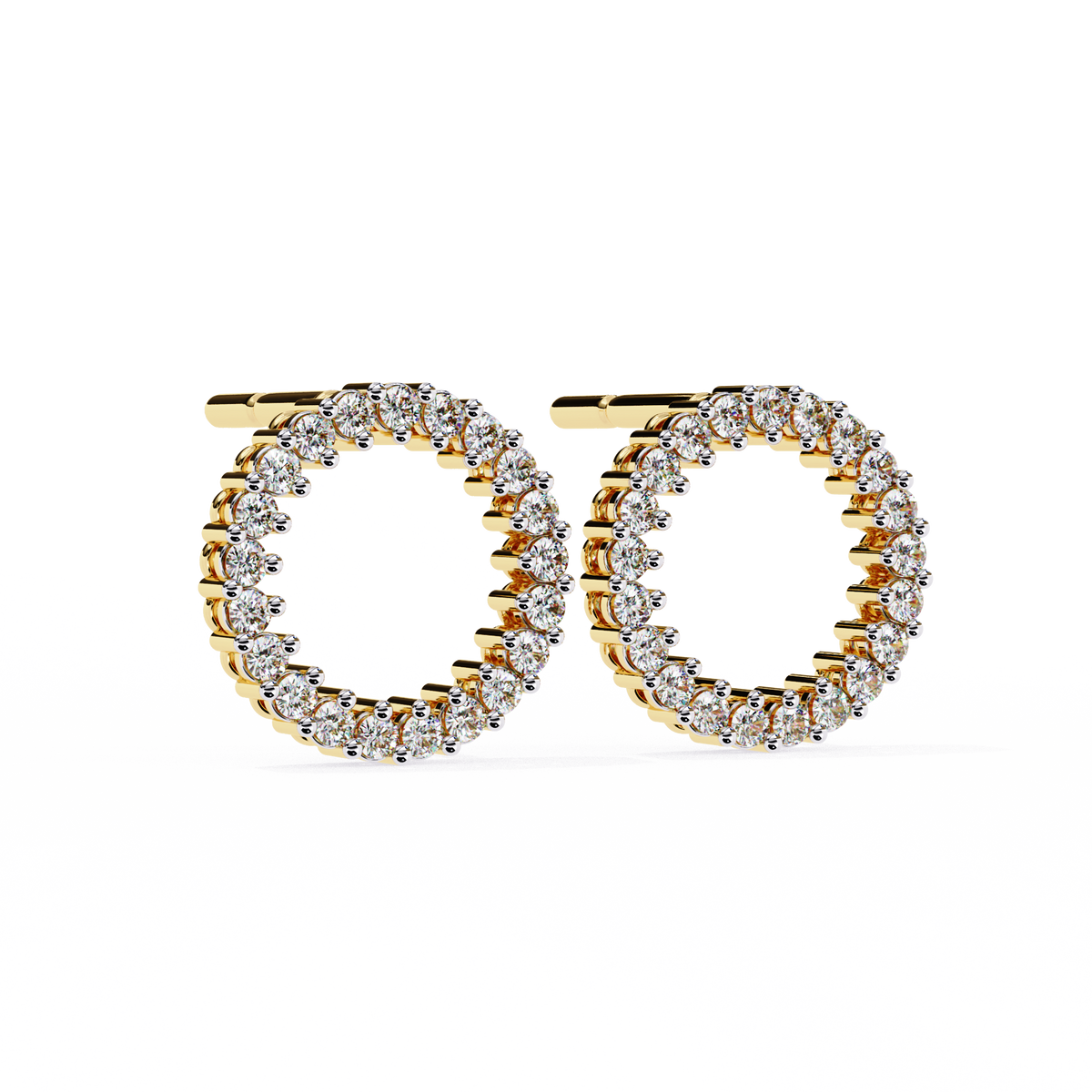 Handcrafted Lab Grown Round Cut Diamond Earring Precision, Passion & Perfection - View 2