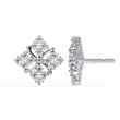 Exquisite Cluster Stud Lab Grown Earrings with Brilliant Diamond Floral Sparkle and Elegant Curved Detailing - View 6