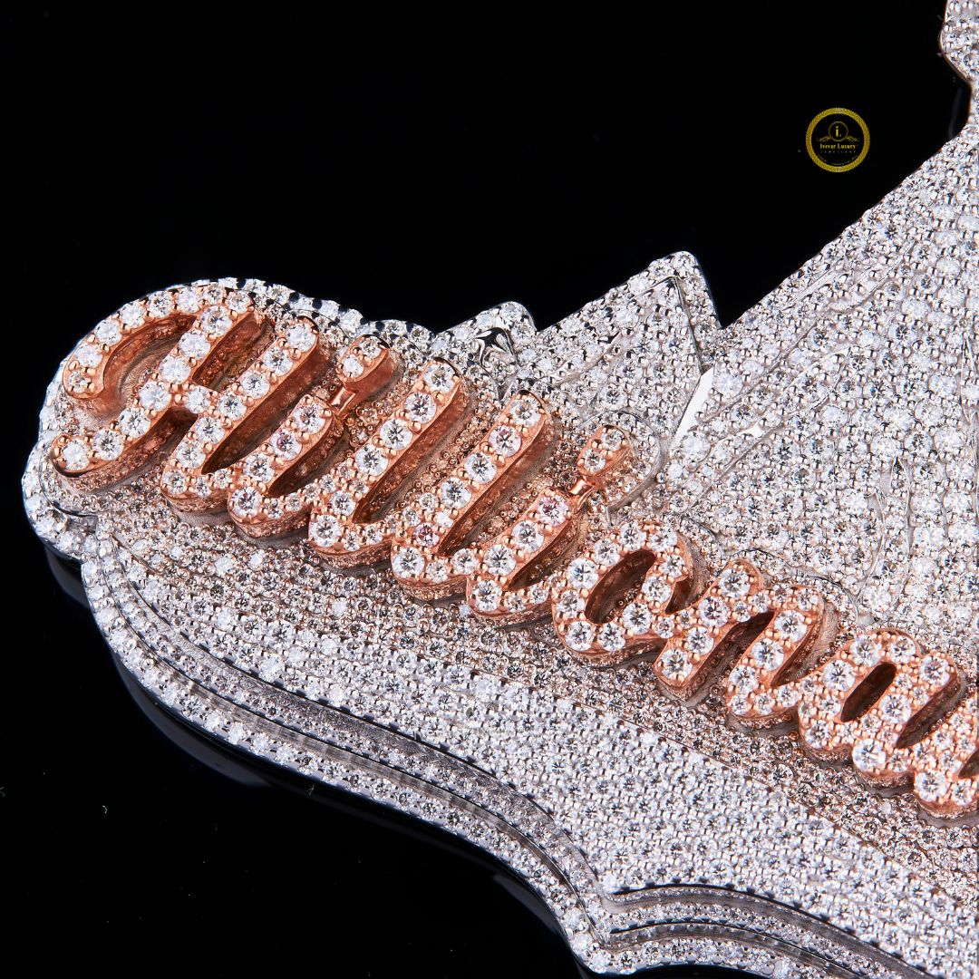 Handmade Custom Hip Hop Lab Grown Diamond Pendant - View 3