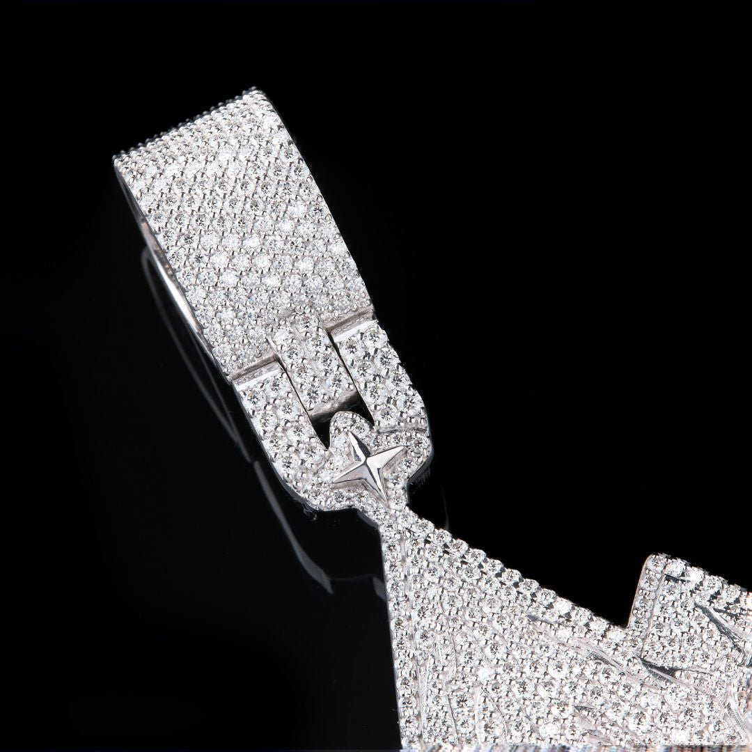 Handmade Custom Hip Hop Lab Grown Diamond Pendant - View 4