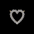 Romantic Love Motif Pendant with Round Lab Grown Diamond