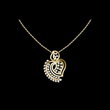 Heart Shape Leaf Inspired Lab Grown Diamond Pendant Necklace