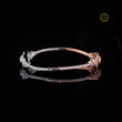 Round Cut Lab Diamond Delicate Dual Tone Embrace Bracelet For Her - View 2