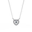 Heart Shape Halo Pendant with Round Moissanite Diamond - View 4