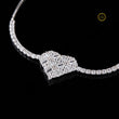 Baguette and Round Lab Diamond Elegant Heart shaped Bracelet - View 4